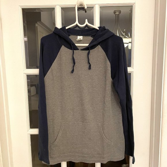GAP waffle knit two-toned hoodie for men with front pocket - Picture 1 of 3